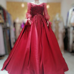 Royal Splendor Caftan - Moroccan Ruby Elegance